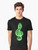 Neon green graphic t-shirt with a treble clef design for music enthusiasts - Men