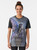 Graphic T-Shirt featuring a fairy design with a blue moon, stars, and celestial elements by artist Molly Harrison - Women