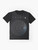 Doppler effect physics graphic t-shirt with circles and glimmer - Flat lay