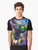 Retro Transformers Devastator graphic t-shirt design featuring Optimus Prime, Megatron, and other classic characters - Men