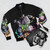 The Owl House Version 2 Magic Bomber Jacket with colors of magic design - Flat lay