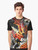 Colorful graphic t-shirt featuring musical instruments for a music jam session - Men