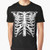 Punk horror graphic tee with skeleton ribcage design