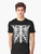 Punk horror graphic tee with skeleton ribcage design - Men