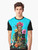 Frida Kahlo inspired feminist graphic t-shirt with collage art, flowers, and empowering text "I want to be inside your darkest everything". - Men