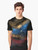 Star Trek The Original Series digital painting graphic t-shirt, featuring the iconic Enterprise spacecraft and space elements. - Men