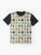 Kiwiana-inspired graphic t-shirt featuring iconic New Zealand symbols and elements - Flat lay