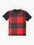 Black and red buffalo plaid graphic t-shirt - Flat lay