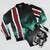 Mass Effect N7 Bomber Jacket with Armor Stripe Design - Flat lay