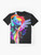 Synthwave-inspired graphic t-shirt featuring Rainbow Dash from My Little Pony: Friendship is Magic - Flat lay