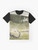 Vintage t-shirt featuring a landscape painting by the British artist Eric Ravilious - Flat lay