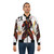 Bomber jacket featuring an illustration of Zuko from the Avatar series, created with sumi ink and watercolor. - Lifestyle