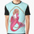 Mermaid-themed country music graphic t-shirt with text "love is like a mermaid"