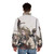 Tactics Ogre Let Us Cling Together inspired puffer jacket with video game graphics - men back