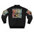 Downhill mountain bike bomber jacket with "Don't Follow Me, I Do Stupid Things" text - Back