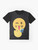 Funny graphic t-shirt with sexual sayings and emoji - Flat lay