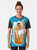 A graphic t-shirt design featuring a bearded, muscular gay bear drinking a big beer. - Women