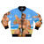 A stylish bomber jacket featuring a gay bear design, showcasing pride and self-expression.