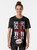 Distressed vintage-style England rugby t-shirt with the text "Salads Don't Win Scrums" and rugby ball graphic - Women