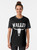 Vintage-style graphic t-shirt featuring country and pop music artist Morgan Wallen's logo and tour imagery - Women