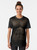 Muscular shirtless man with prominent pectorals and abdominals on a graphic t-shirt - Women