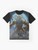 Graphic t-shirt featuring the Lynel, a formidable enemy from the Legend of Zelda: Breath of the Wild video game - Flat lay