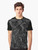 Minimalist topographic contour lines abstract graphic design on a t-shirt - Men