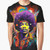 Jimi Hendrix inspired psychedelic graphic t-shirt featuring a guitar and music elements