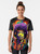 Jimi Hendrix inspired psychedelic graphic t-shirt featuring a guitar and music elements - Women
