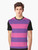 Pink and purple wide striped graphic t-shirt - Men