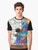 Watercolor painting design t-shirt with text "Always Keep Fighting" for mental health awareness - Men