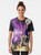 Graphic t-shirt with cats having laser eyes in a space-themed design - Women