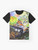 Retro Sam and Max graphic t-shirt with high contrast design, featuring characters from the classic LucasArts adventure game - Flat lay