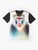 Colorful watercolor portrait of a majestic mandrill monkey - Flat lay