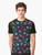Neon Retro 90s Sprinkle Graphic T-Shirt with Vibrant Repeating Pattern - Men