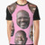 Shaq inspired graphic t-shirt with various facial expressions and meme references