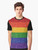 Glitter LGBTQ pride rainbow flag graphic design on a t-shirt - Men