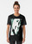 Graphic t-shirt featuring a portrait of Peter Steele, the iconic frontman of the gothic metal band Type O Negative. - Women