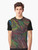 Vibrant peacock feathers graphic design on a t-shirt - Men