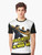 Vintage-style graphic t-shirt featuring Frankenstein and the Wolf Man, classic horror movie characters - Men