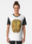 A stylish graphic t-shirt featuring a gold brain design, representing the power of the human mind. - Women
