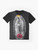 Our Lady of Guadalupe Virgin Mary graphic t-shirt celebrating Mexican Catholic faith and the apparition of the Blessed Virgin Mary to Juan Diego. - Flat lay
