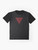 Control video game graphic t-shirt featuring the Federal Bureau of Control logo, hedron, and game elements - Flat lay