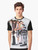 H1KEY K-Pop Graphic T-Shirt featuring aesthetic design with rose blossom and athletic girl graphics - Men