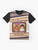 Vintage 1970s Charley the Cat public information films graphic t-shirt design - Flat lay