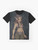 A graphic t-shirt featuring a Gith warrior from the Dungeons and Dragons universe. - Flat lay