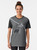 Cartoon navy UFO graphic on a t-shirt, depicting aliens and outer space imagery - Women