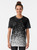 Infinity abstract t-shirt design featuring a starry night sky, sparks, and space elements - Women