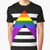 "Straight Ally Pride Flag Graphic T-Shirt with Rainbow Design"