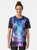 Futuristic cyberpunk-inspired graphic t-shirt featuring a neon cityscape of Tokyo, Japan. - Women